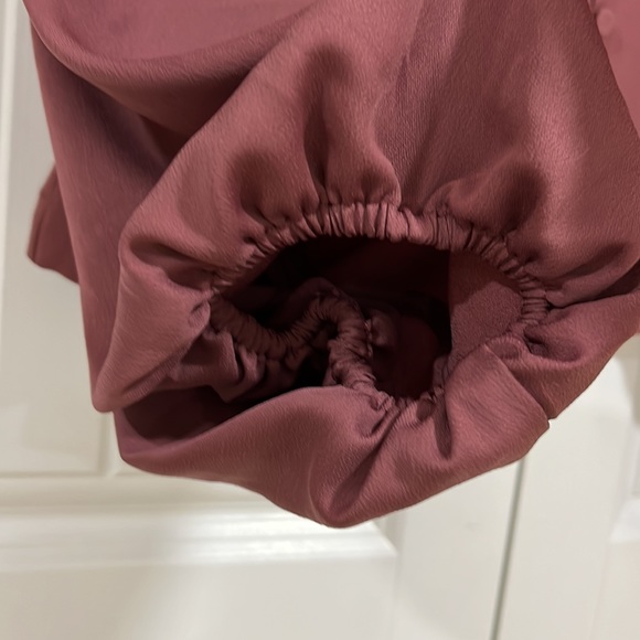 Ann Taylor Mauve Balloon Sleeve Blouse - Picture 4 of 6